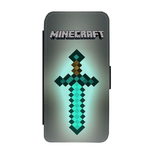 Minecraft Diamantsvärd iPhone 11 Pro Flip Mobilfodral