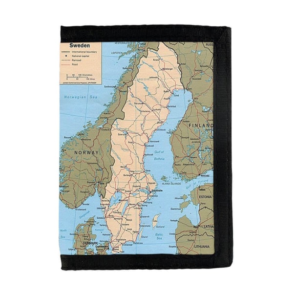 Karta över Sverige Plånbok multifärg one size