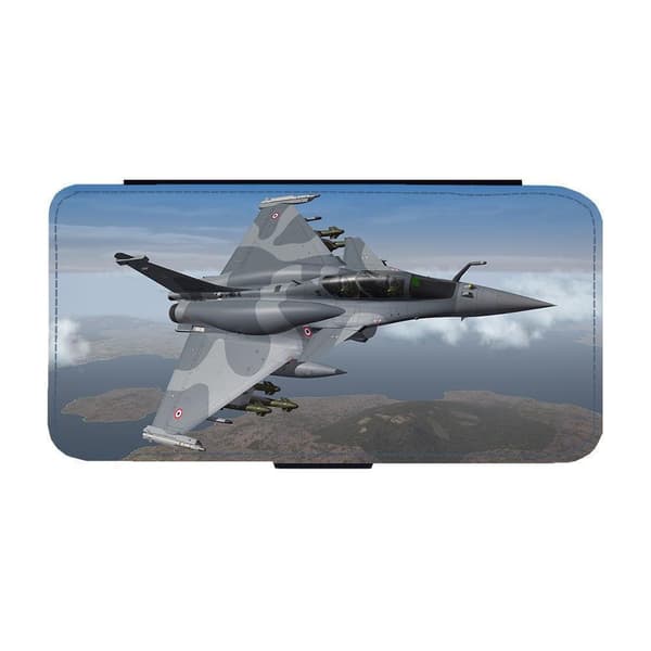 Dassault Rafale Jaktflygplan iPhone 17 Pro Max Flip Mobilfodral