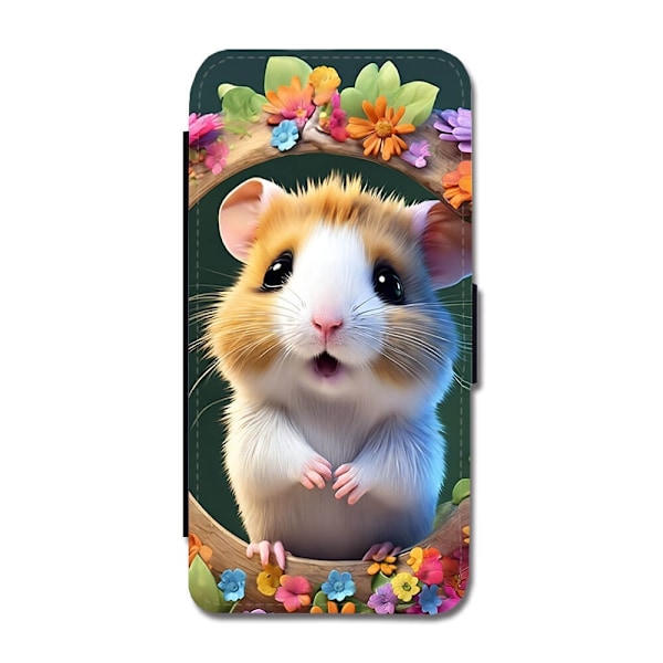 Barn Tecknad Hamster iPhone 16 Plus Flip Mobilfodral