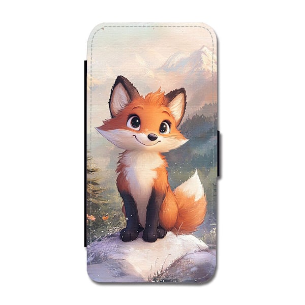 Söt Tecknad Räv Samsung Galaxy A05s Flip Mobilfodral