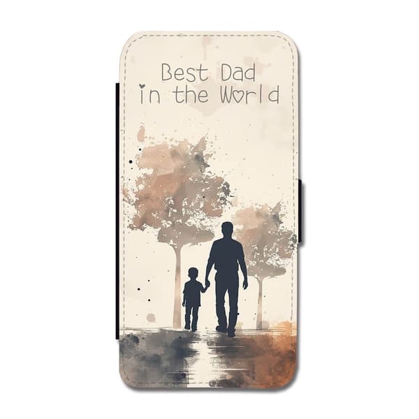 Best Dad in the World Google Pixel 9a Flip Mobilfodral