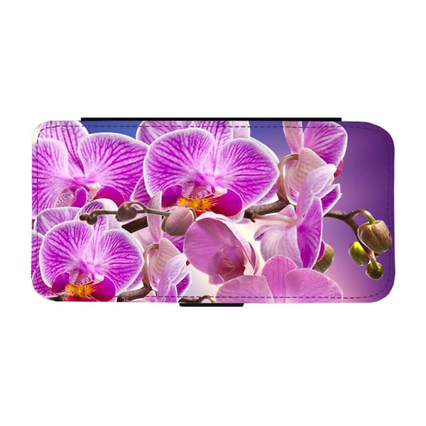 Lila Orkideer Blommor Google Pixel 6a Flip Mobilfodral