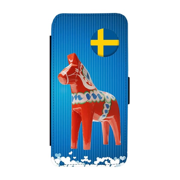 Dalahäst Apple iPhone 16e Flip Mobilfodral