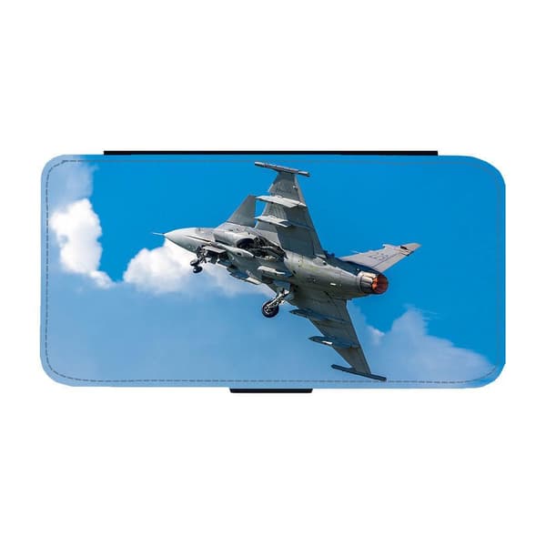 Saab JAS 39 Gripen Jaktplan iPhone 12/iPhone 12 Pro Flip Mobilfodral