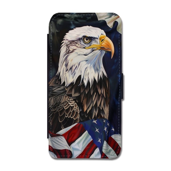 USA Örn Flagga iPhone 15 Plus Plånboksfodral multifärg