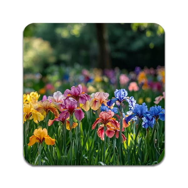 4 ST Blommor Iris Underlägg