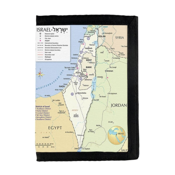 Karta över Israel Plånbok multifärg one size