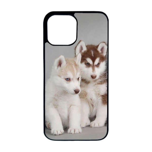 Siberian Husky Valp iPhone 12 / iPhone 12 Pro Skal multifärg