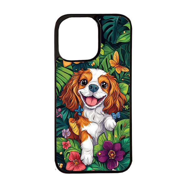 Barn Söt Tecknad Cavalier King Charles Spaniel Hund iPhone 11 Pro Mobiltelefon Skal