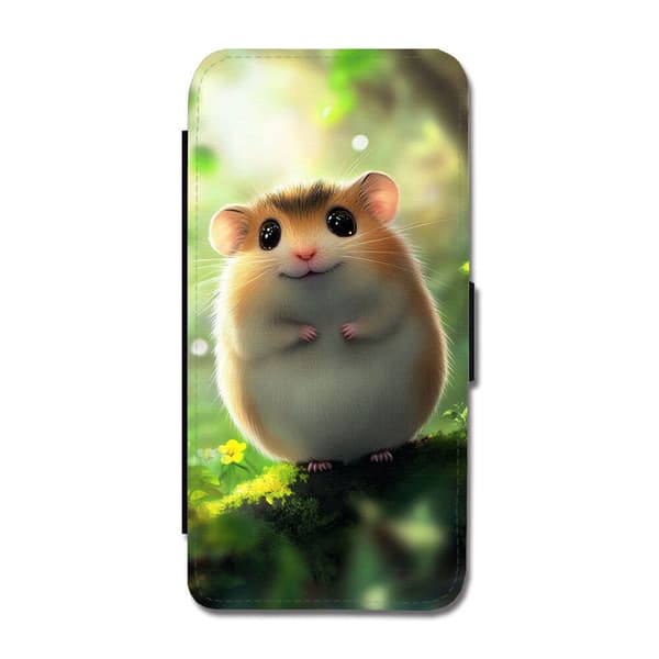 Söt Tecknad Hamster Samsung Galaxy A54 Flip Mobilfodral