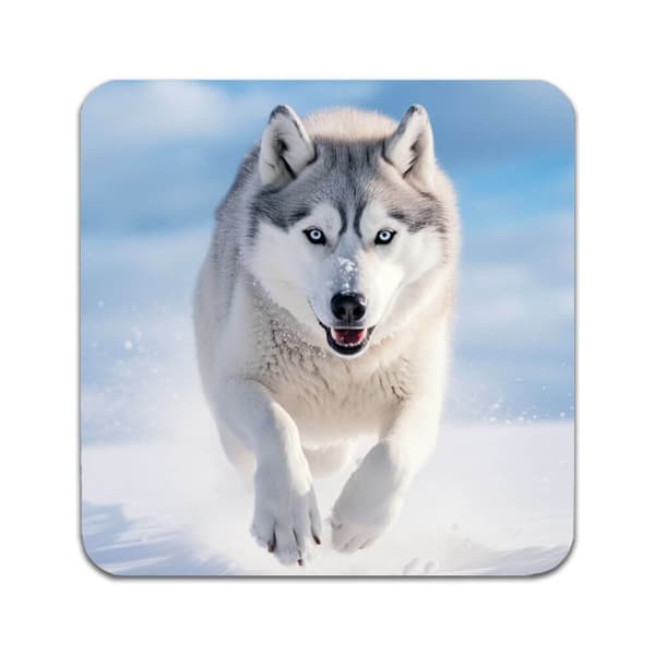 2 ST Hund Siberian Husky Underlägg