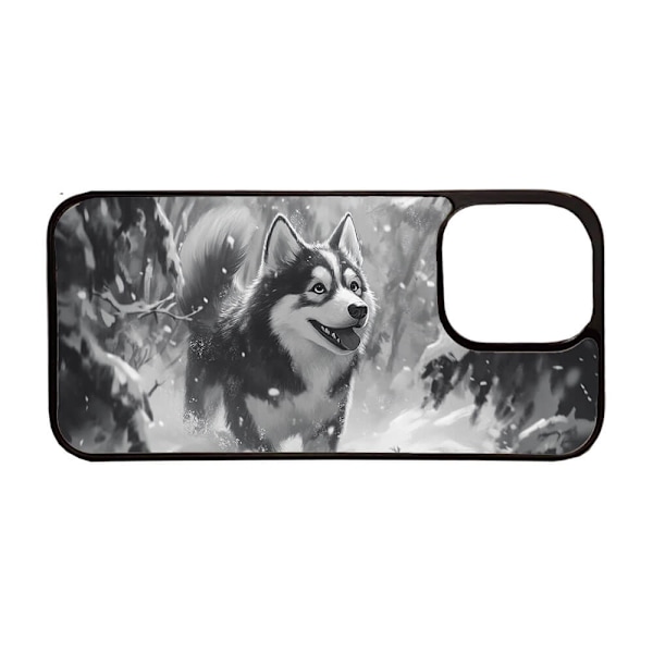 Barn Tecknad Siberian Husky Hund iPhone 16 Pro Max Mobiltelefon Skal