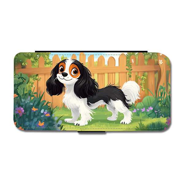 Barn Söt Tecknad Cavalier King Charles Spaniel Hund iPhone 12 Mini Flip Mobilfodral