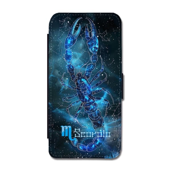 Stjärntecken Skorpion iPhone 15 Pro Max Flip Mobilfodral