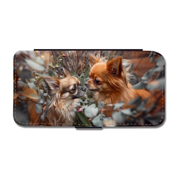 Långhårig Chihuahua Hund iPhone 7 Plus/iPhone 8 Plus Flip Mobilfodral