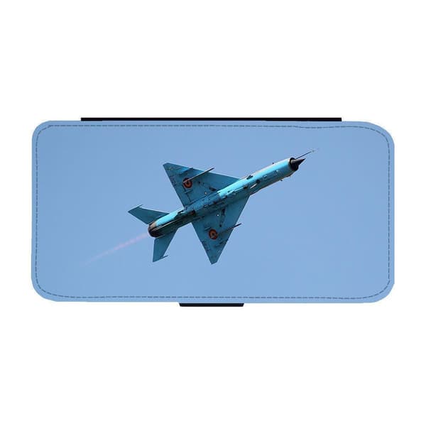 MIG-21 Supersonisk Jetjaktplan iPhone 13 Pro Max Flip Mobilfodral