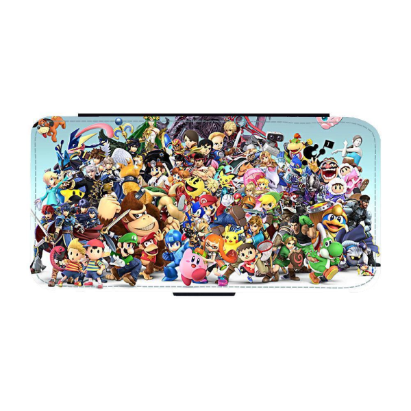 Super Smash Bros iPhone 13 Mini Plånboksfodral multifärg