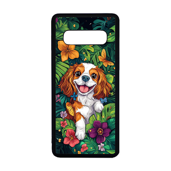 Barn Söt Tecknad Cavalier King Charles Spaniel Hund Samsung Galaxy S10+ Mobiltelefon Skal