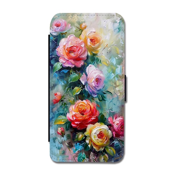 Rosor Målning Samsung Galaxy S8+ Flip Mobilfodral