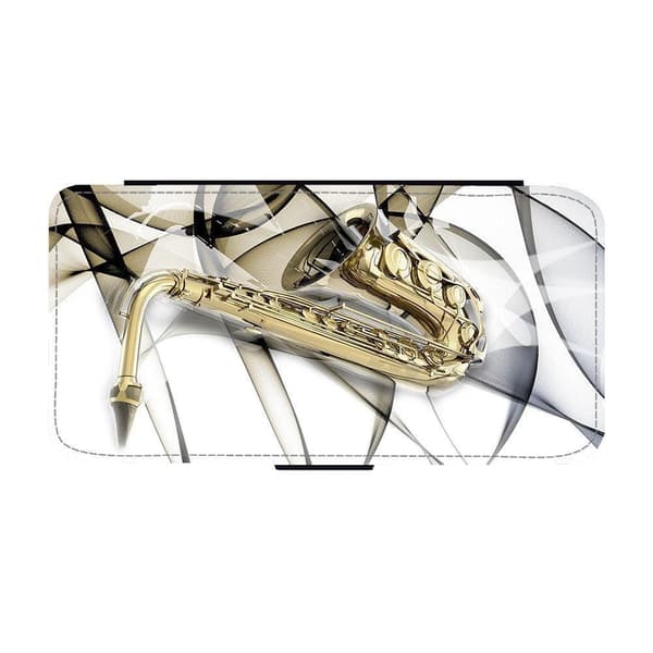 Saxofon iPhone 15 Pro Max Flip Mobilfodral