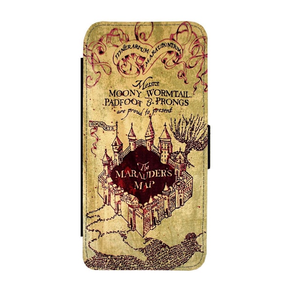 Harry Potter Marauder's Map iPhone SE 2020 Flip Mobilfodral