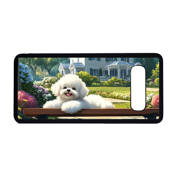 Barn Söt Tecknad Bichon Frise Hund Samsung Galaxy S10 Mobiltelefon Skal