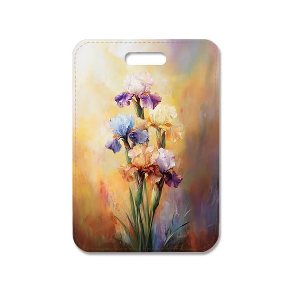 Blomma Iris Målning Väskhänge,Handväska Charm