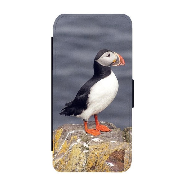 Lunnefågel iPhone 15 Plus Plånboksfodral multifärg