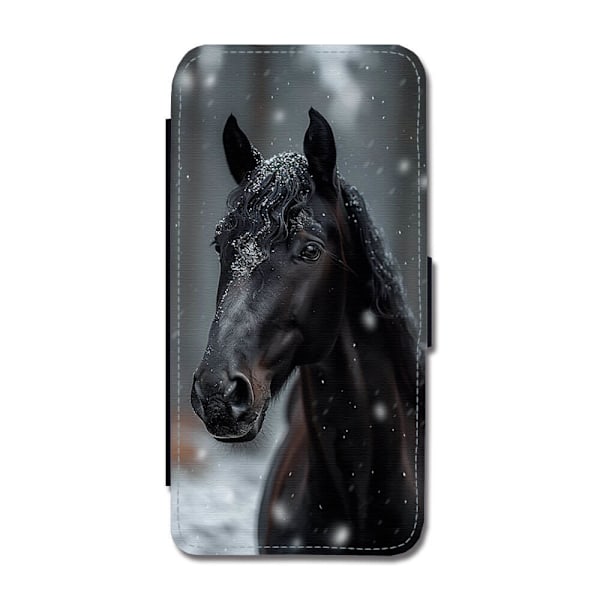 Svart Häst iPhone X/iPhone XS Flip Mobilfodral