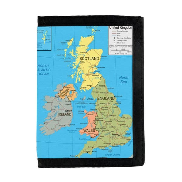 Karta över Storbritannien Plånbok