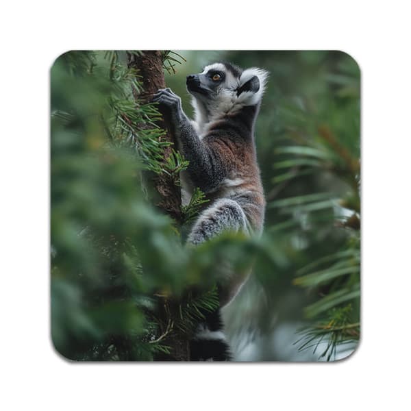 2 ST Söt Djur Lemur Underlägg