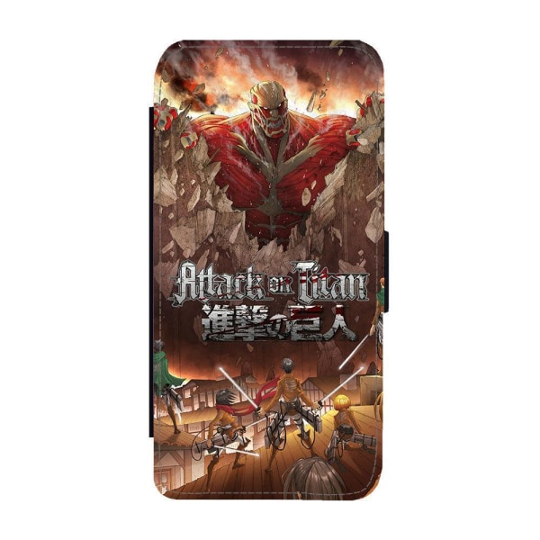 Manga Attack on Titan iPhone 13 Plånboksfodral multifärg