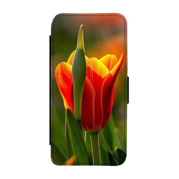 Blomma Tulpan iPhone 14 Plus Plånboksfodral multifärg