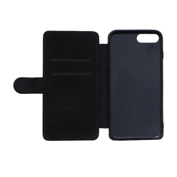 Svarta Hästar iPhone 7 PLUS Plånboksfodral multifärg