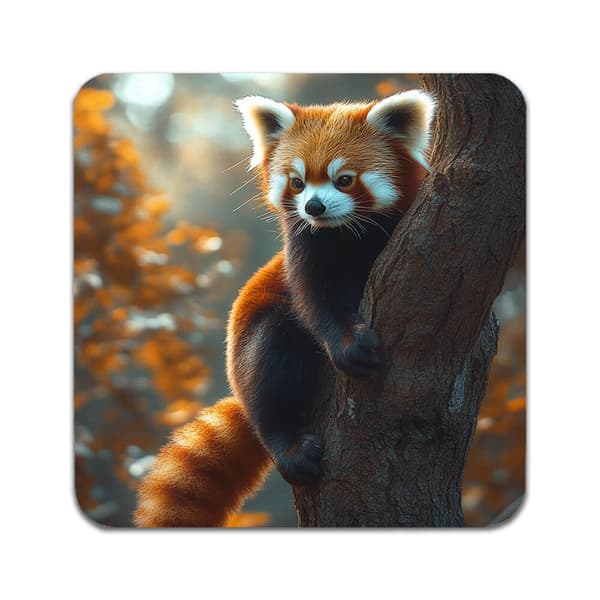 2 ST Djur Röd Panda Underlägg