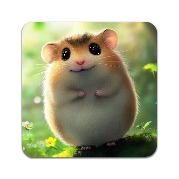 2 ST Söt Tecknad Hamster Underlägg
