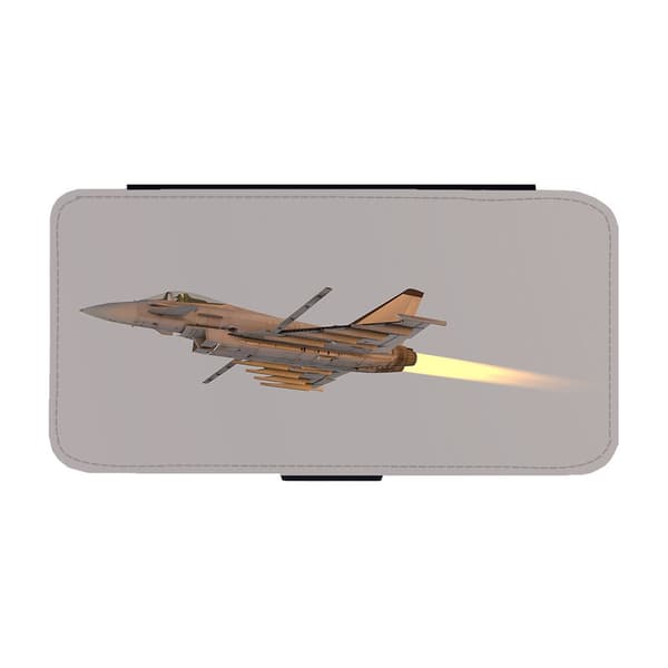 Eurofighter Typhoon Jaktflygplan iPhone XS Max Flip Mobilfodral