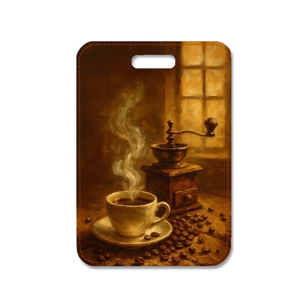 Kaffe Oljemålning Väskhänge,Handväska Charm
