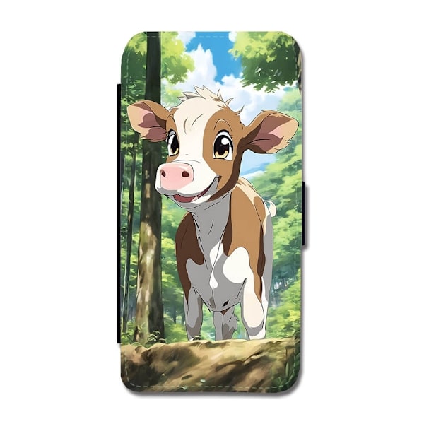 Barn Tecknad Ko iPhone SE 5G Flip Mobilfodral