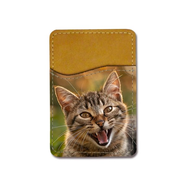 Skrattande Katt Självhäftande Korthållare För Mobiltelefon multifärg