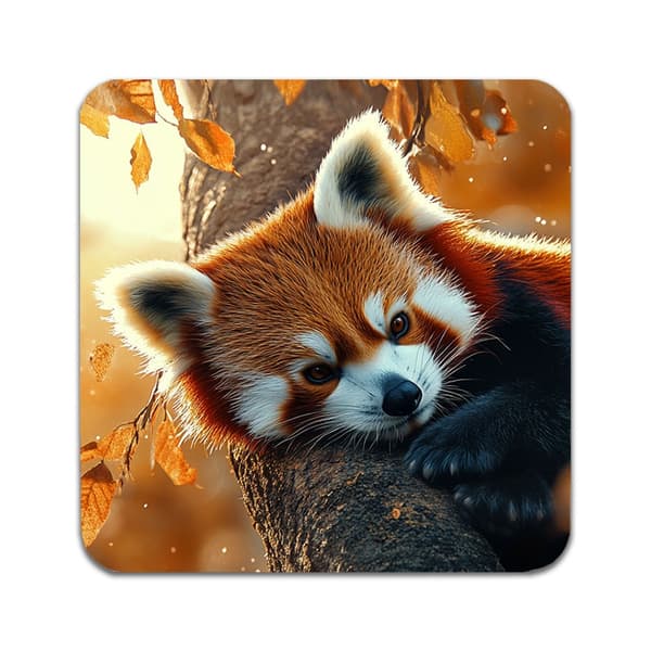 2 ST Djur Röd Panda Underlägg