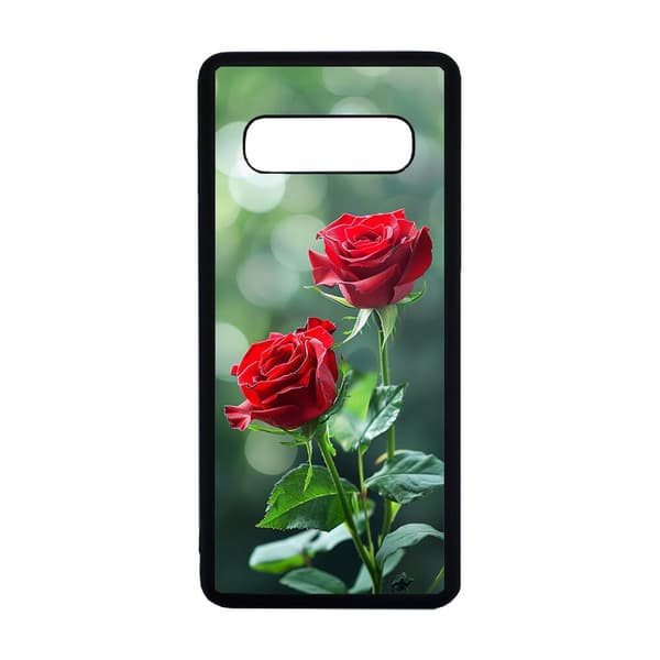Blommor Röda Rosor Samsung Galaxy S10+ Skal