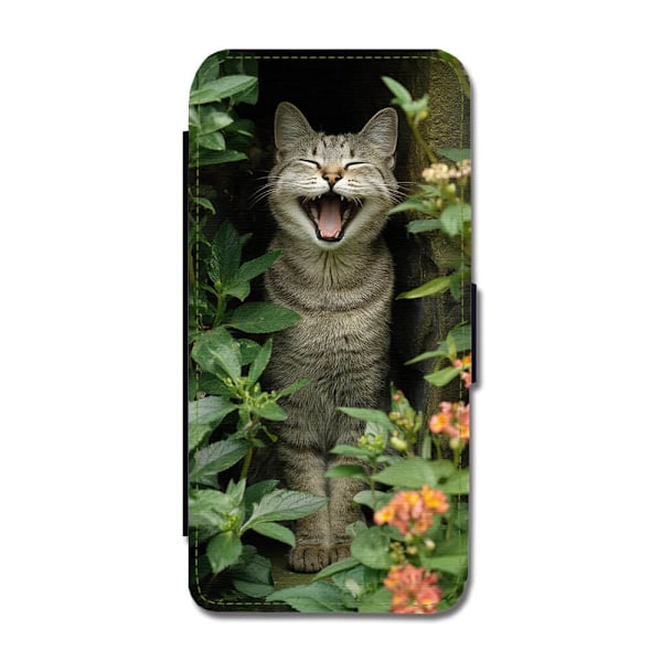 Skrattande Katt iPhone XS Max Flip Mobilfodral