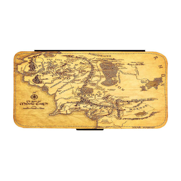 Middle Earth Map iPhone XR Flip Mobilfodral