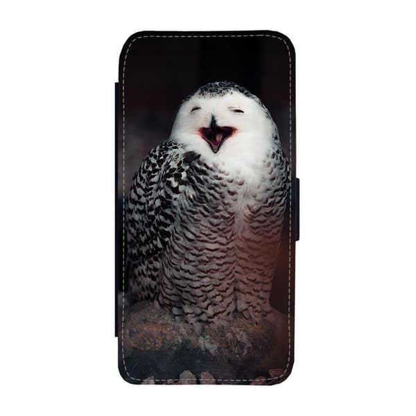 Skrattande Uggla iPhone SE 2020 Flip Mobilfodral