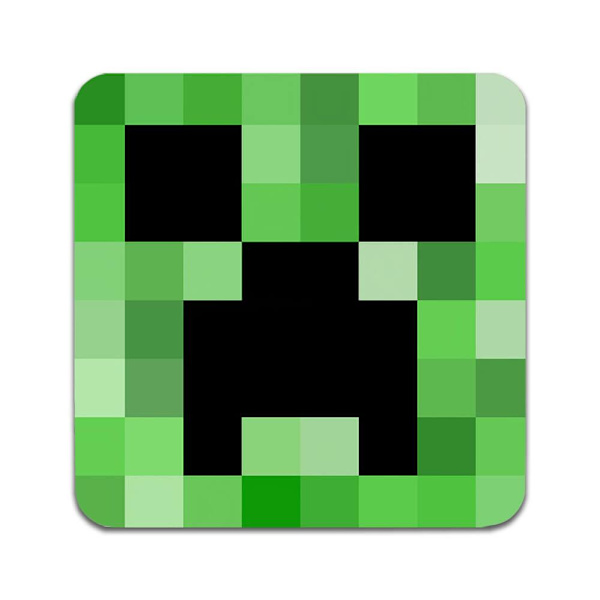 2 ST Minecraft Creeper Underlägg
