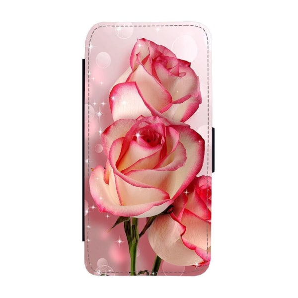 Blomma Rosor iPhone 15 Plus Plånboksfodral multifärg