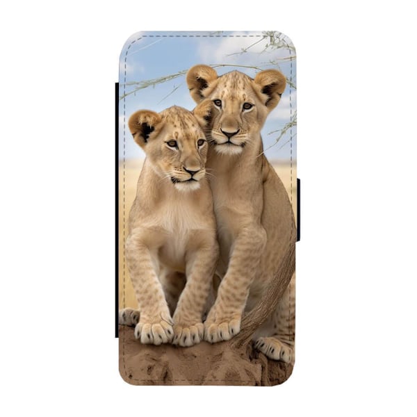 Djur Lejonungar iPhone 13 Flip Mobilfodral
