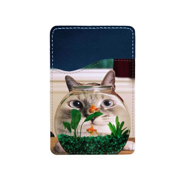 Katt & Fisk Självhäftande Korthållare För Mobiltelefon multifärg one size